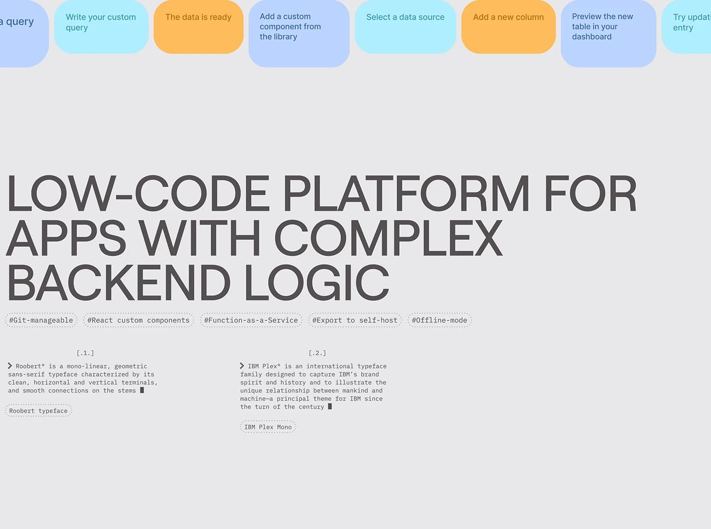 CodebriX template and IDE screens