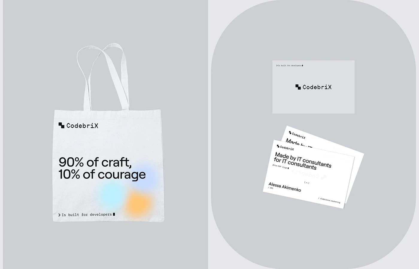 CodebriX visual identity and brand collateral